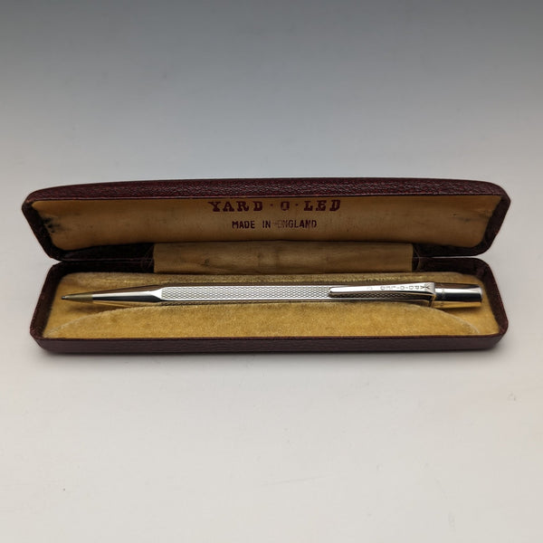 1963年 英国ヴィンテージ ヤード・オ・レッド 純銀製 ヘキサゴン推進式ペンシル ケース入